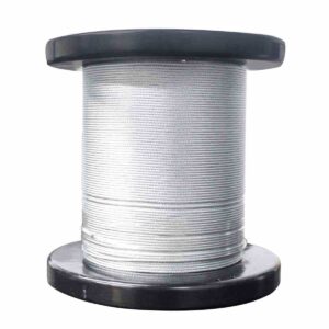 CABLE DE ACERO C/FORRO PLASTICO 7X7 1/8"-3/16" ROLLO 100MTS