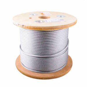 CABLE DE ACERO GALVANIZADO 7X19 1/4" ROLLO 1500M