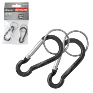 GANCHO RAPIDO DE ALUMINIO C/ARGOLLA TIPO PERA 4.4MMX50MM  (Precio X Pieza - Empaque C/2 pzs)