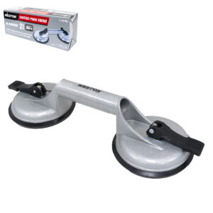 VENTOSA P/VIDRIO D/ALUMINIO 2 COPAS CAP. 100KG