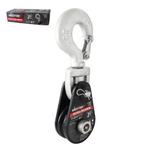 PASTECA GIRATORIA 2T-3" C/GANCHO P/CABLE D/ACERO 3/8" WESTON PLUS