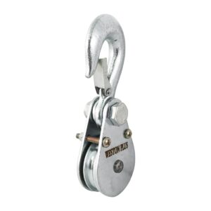 POLEA GARRUCHA MINI 2" CON GANCHO CAP. 400 KG WESTON PLUS