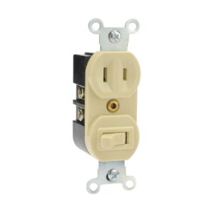 APAGADOR CON CONTACTO POLARIZADO MARFIL 15A 127V 8840100