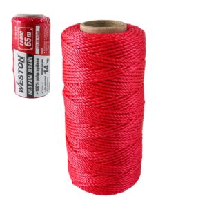 HILO PARA ALBA?IL DE POLIPROPILENO CAL. 18 ROJO CHICO 65M