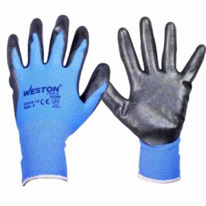 GUANTE NYLON C/NITRILO ESPUMADO 13G NEGRO 9 (Precio x par - Empaque c/10 pares)
